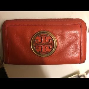 Orange Tory Burch Amanda Wallet